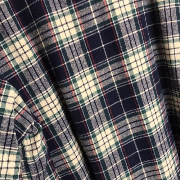 L.L. Bean flannel plaid long sleeve cotton button down shirt size XXL - Picture 9 of 9